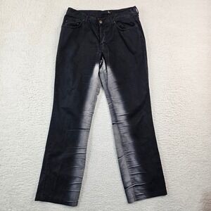 Just Cavalli Mens Black Gradient Fade Cotton Pants Made in Italy Size 34 48